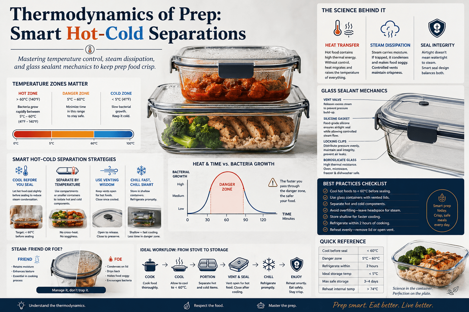Thermodynamics of Prep: Smart Hot-Cold Separations