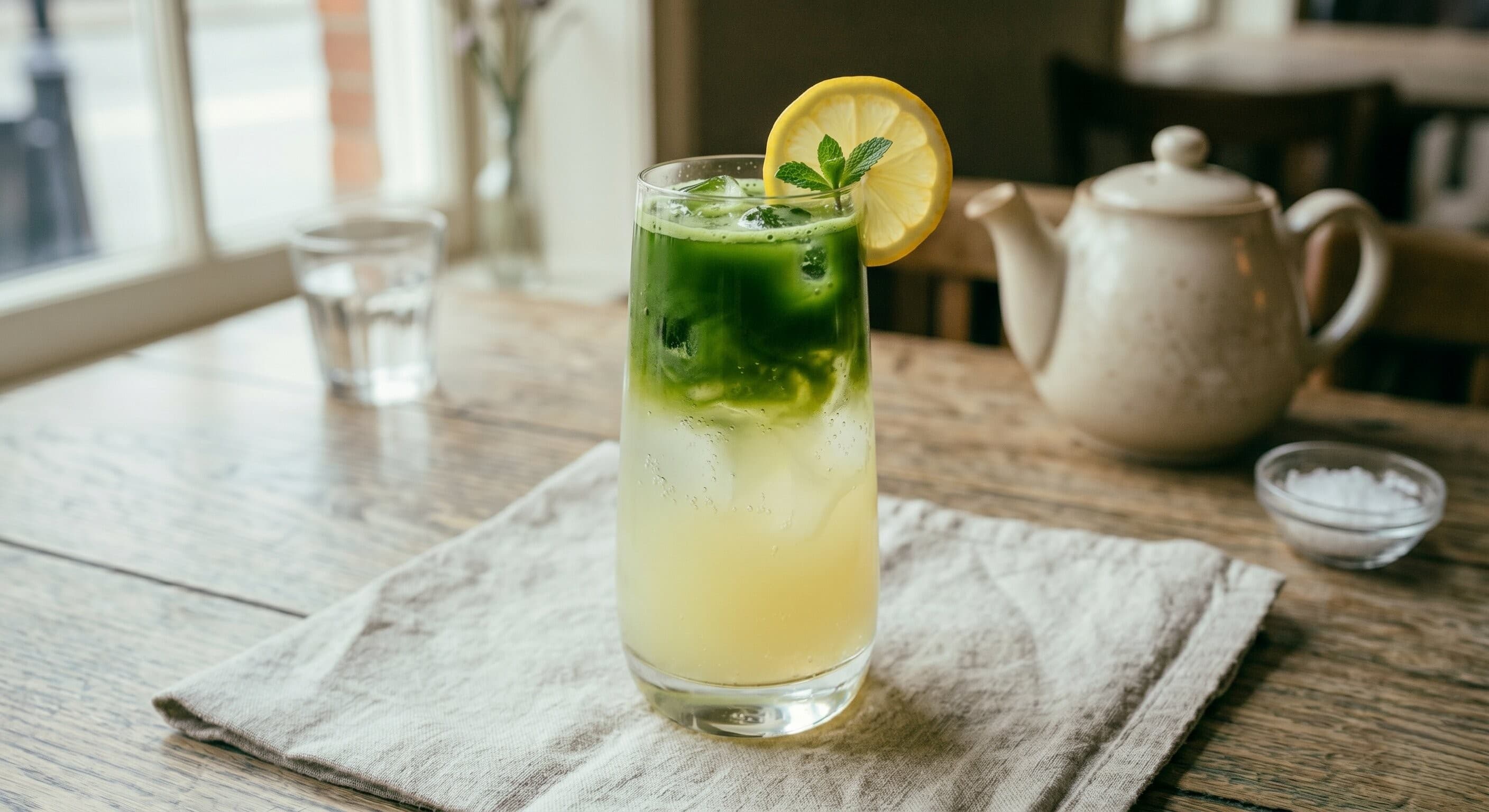 Cold-Brewed Emerald Matcha Lemonade