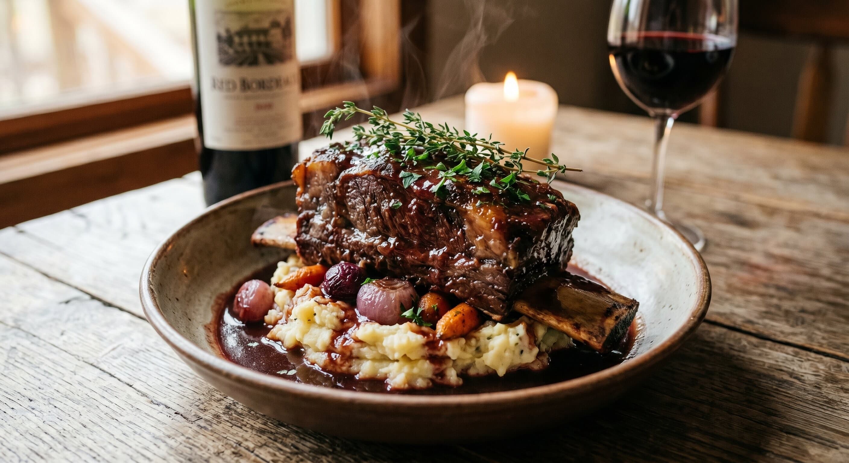 Red Wine Slow-Braised Beef Short Ribs