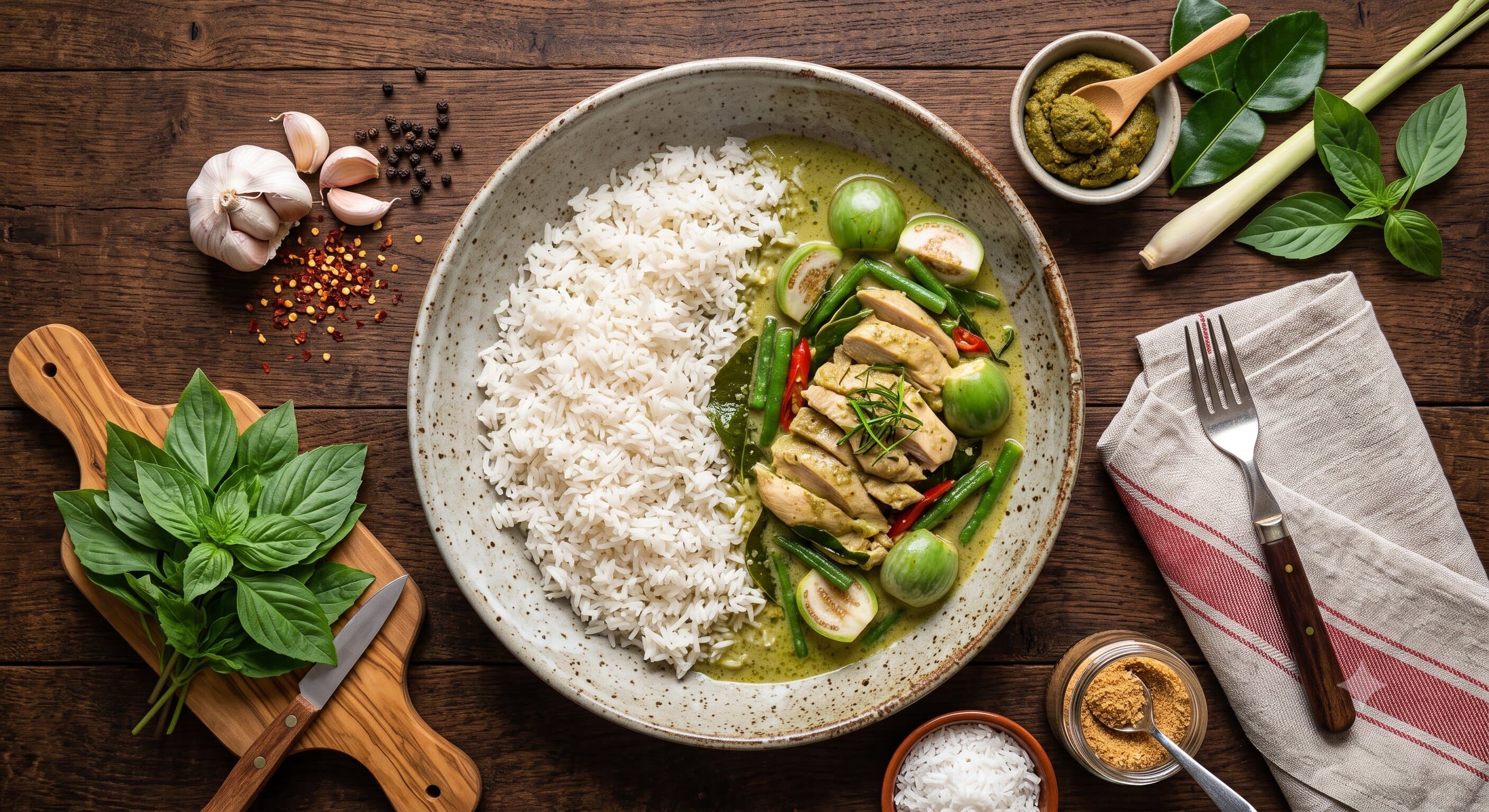 Thai Green Curry with Coconut Jasmine Rice