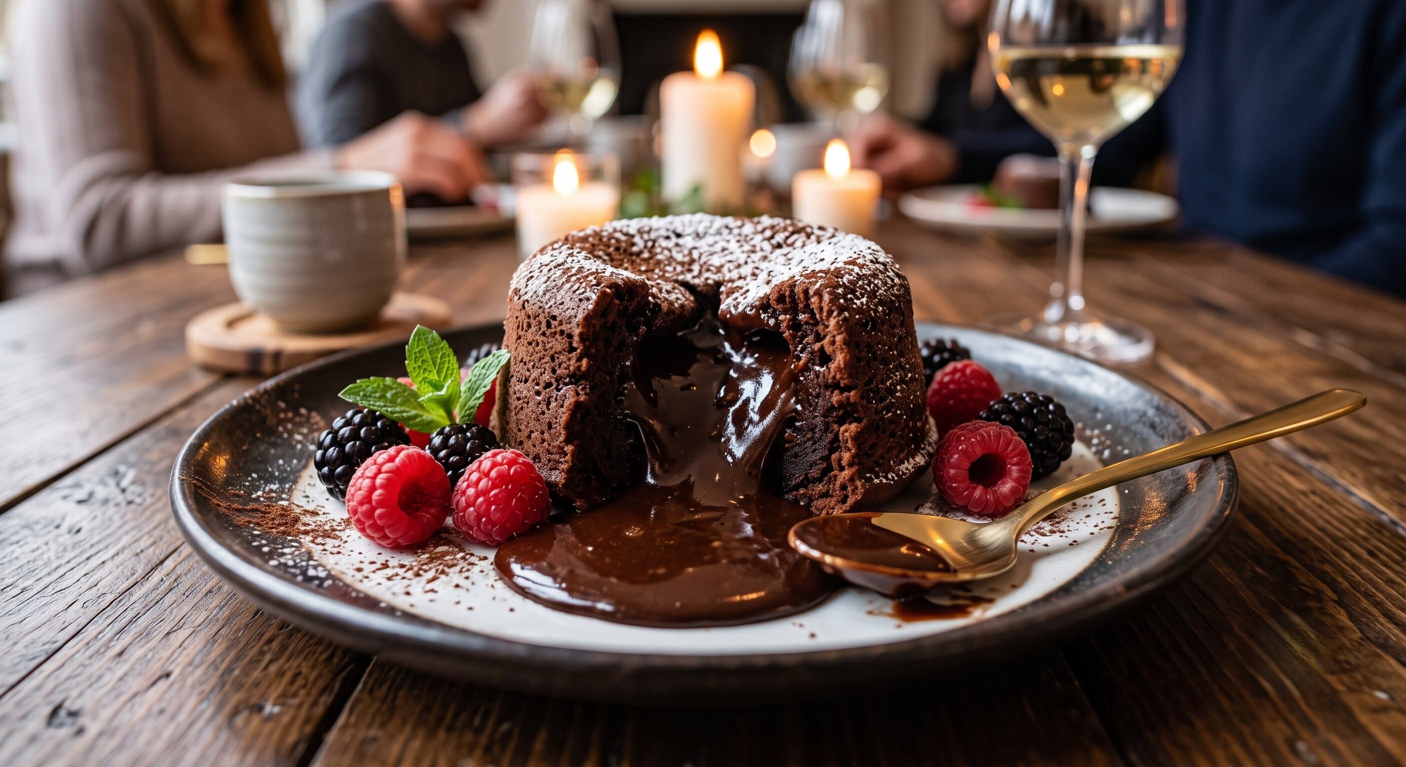 Dark Chocolate Molten Lava Cakes